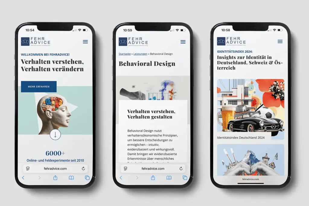Website für FehrAdvice & Partners AG