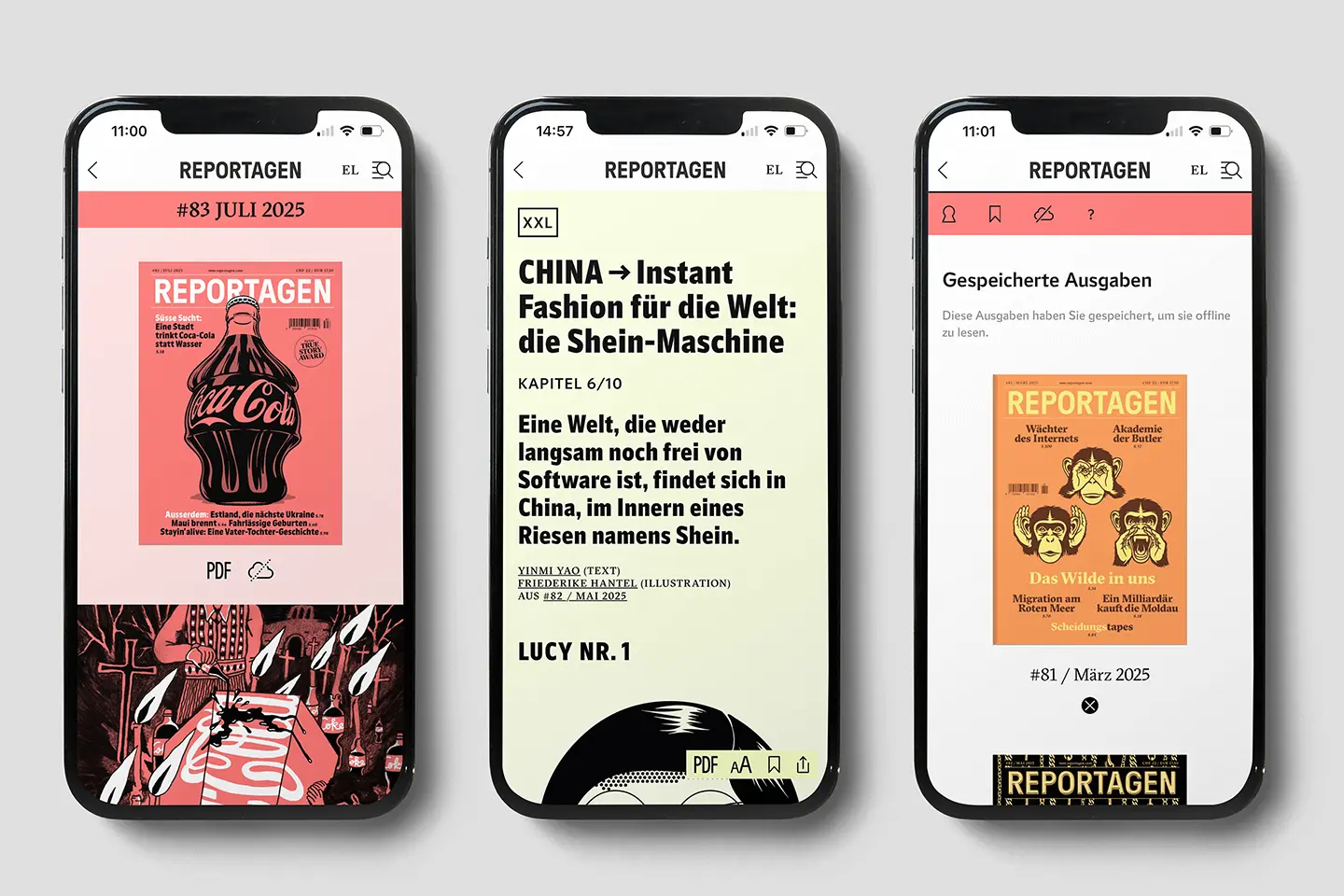 REPORTAGEN App für iOS